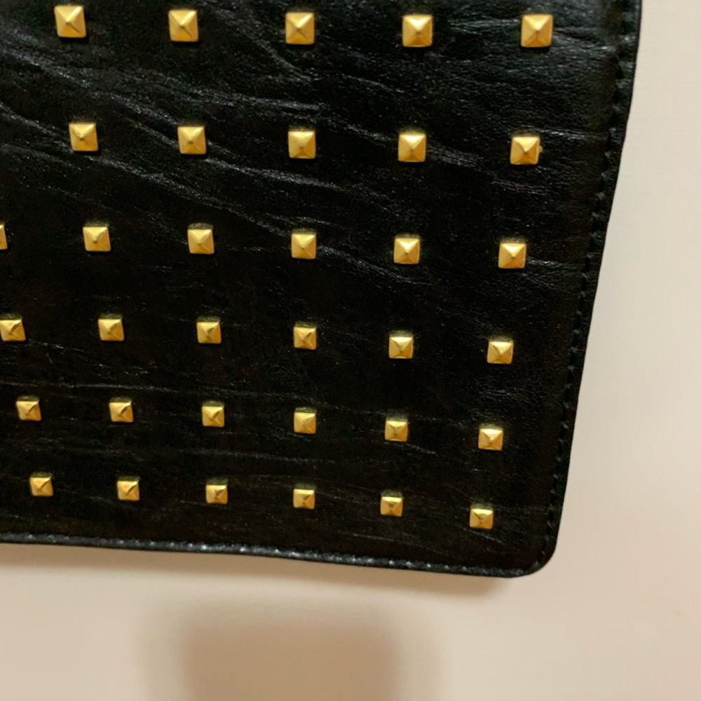 TIGNANELLO Black Leather Studded Crossbody Bag